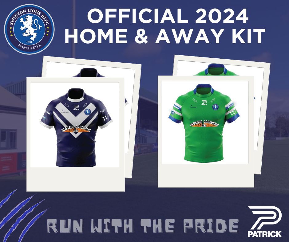 RUN WITH THE PRIDE LIONS REVEAL 2024 KITS Swinton Lions RLFC   2024 Home Away Shirt 