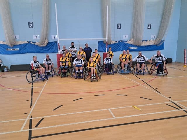 Lions Wheelchair team against Castleford for first ever game